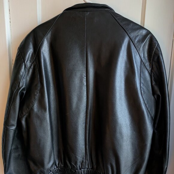 Vagabond Leathers Soft black leather bomber jacket - Size 46 - Picture 4 of 8